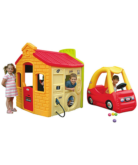 Outdoor Spielhaus – Tankstelle Gelb - 2