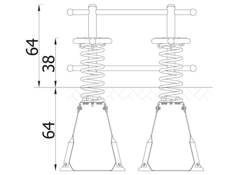 Parallel-Federwippe mit Bodenanker - 6
