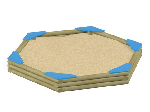 Sechseck-Sandkasten mit Sitzen - 3