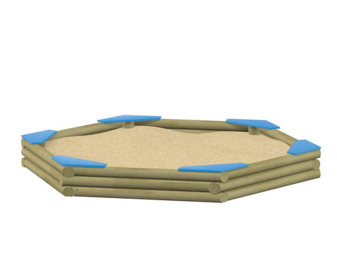 Sechseck-Sandkasten mit Sitzen - 4