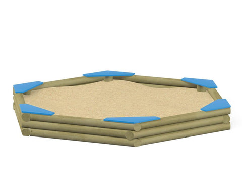 Sechseck-Sandkasten mit Sitzen - 5