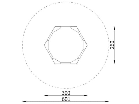 Sechseck-Sandkasten mit Sitzen - 7