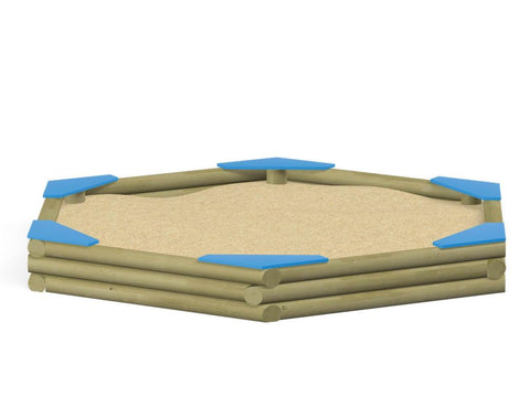 Sechseck-Sandkasten mit Sitzen - 2