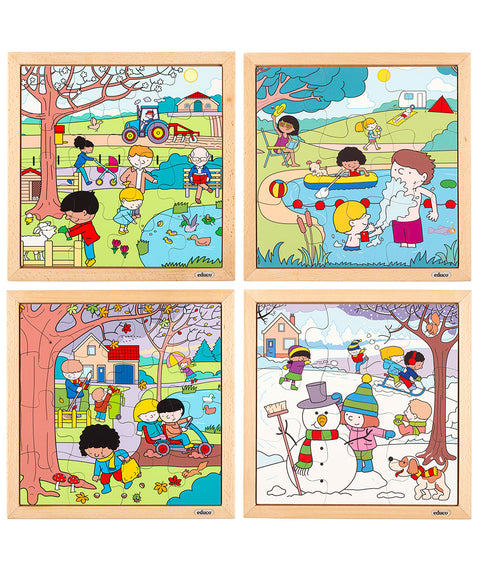 Jahreszeiten Puzzles- 4er-Set