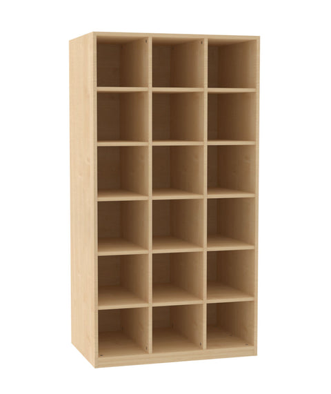 Bettwäscheregal mit 18 Fächern - Höhe 190cm