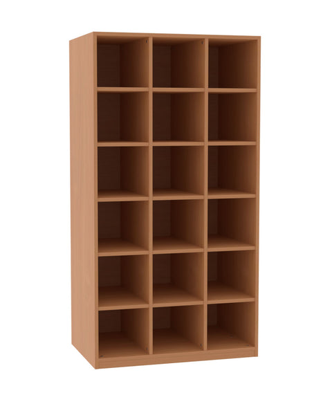 Bettwäscheregal mit 18 Fächern - Höhe 190cm