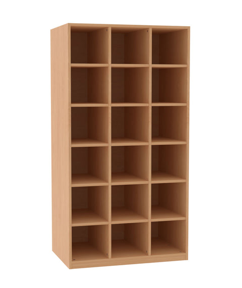 Bettwäscheregal mit 18 Fächern - Höhe 190cm