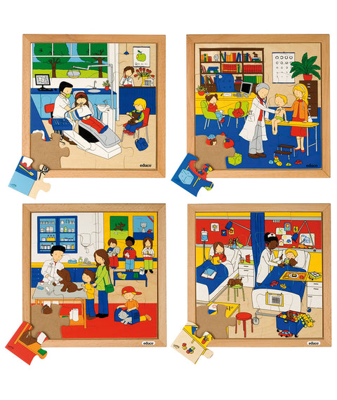 Gesundheits-Puzzle - 4er Set