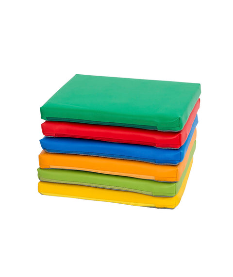 Flache Sitzkissen im 6er Set - Quadrat