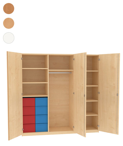Garderobenschrank 2x4L - Höhe 190cm