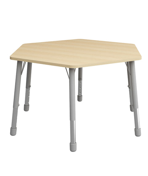 Sechsecktisch ⌀140cm mit höhenverstellbaren Metallbeinen