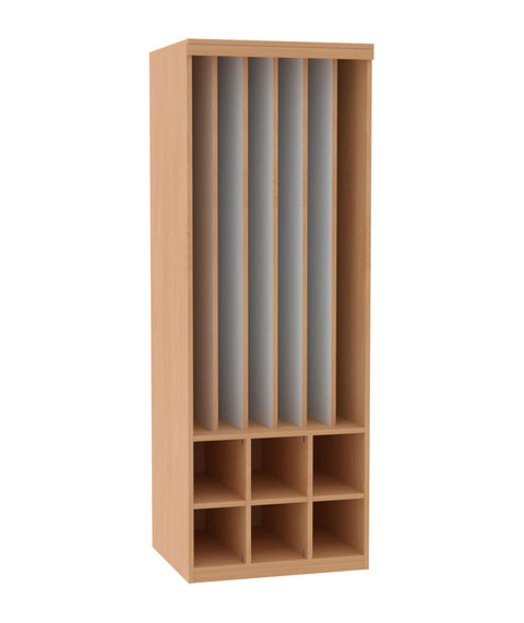 Liegepolsterregal mit 6 Fächern - Höhe 210cm