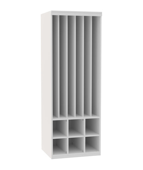 Liegepolsterregal mit 6 Fächern - Höhe 210cm