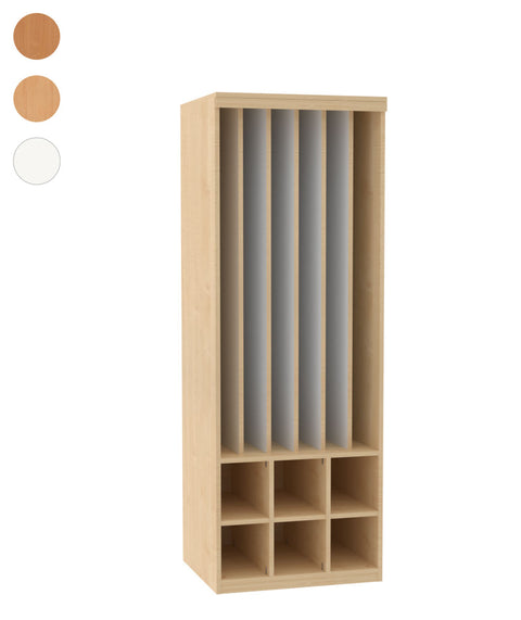 Liegepolsterregal mit 6 Fächern - Höhe 210cm