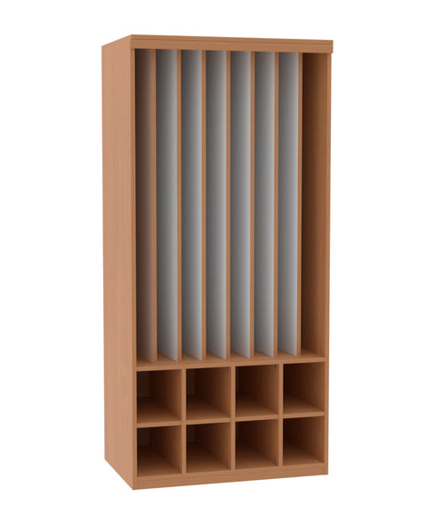 Liegepolsterregal mit 8 Fächern - Höhe 210cm