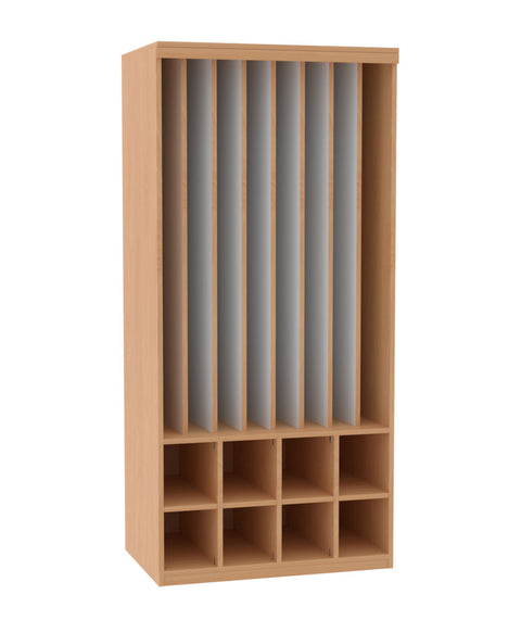 Liegepolsterregal mit 8 Fächern - Höhe 210cm