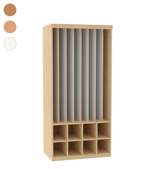 Liegepolsterregal mit 8 Fächern - Höhe 210cm