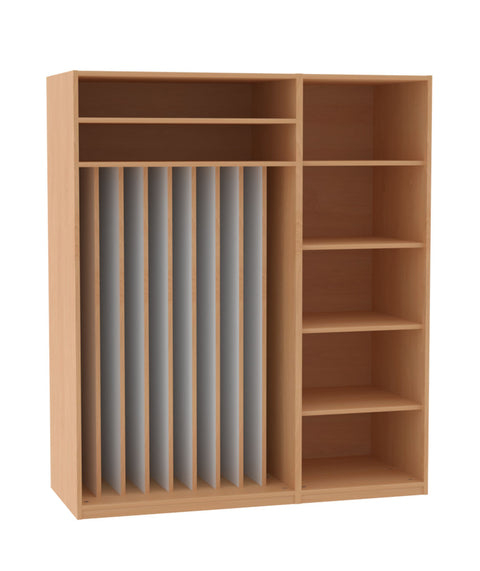 Liegepolsterregal mit 9 Fächern - Höhe 190cm