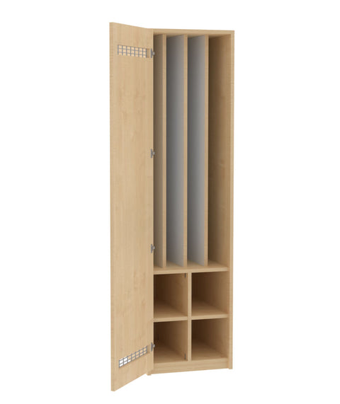 Liegepolsterschrank mit 4 Fächern - Höhe 210cm