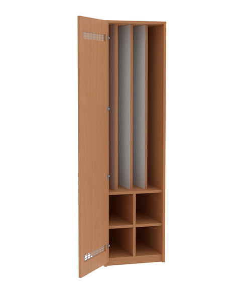 Liegepolsterschrank mit 4 Fächern - Höhe 210cm