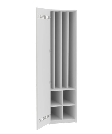 Liegepolsterschrank mit 4 Fächern - Höhe 210cm
