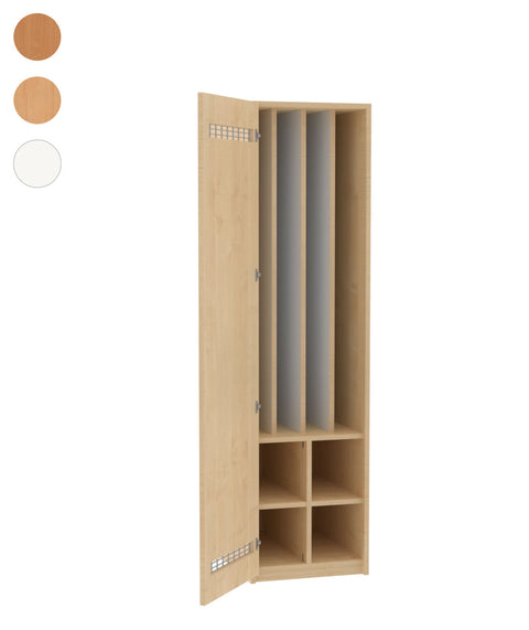 Liegepolsterschrank mit 4 Fächern - Höhe 210cm