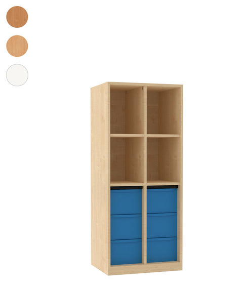 Materialmittelwandregal 2x3L - Höhe 152cm