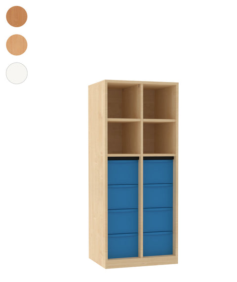 Materialmittelwandregal 2x4L - Höhe 152cm