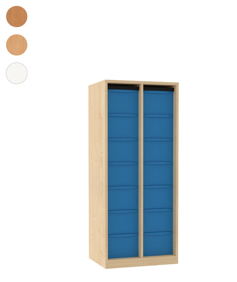 Materialmittelwandregal 2x7L - Höhe 152cm