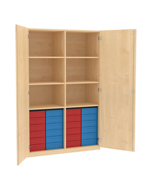 Materialmittelwandschrank 4x6S - Höhe 190cm
