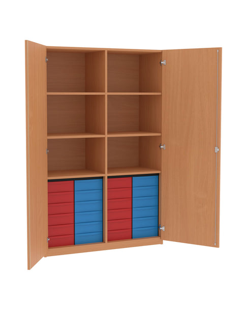 Materialmittelwandschrank 4x6S - Höhe 190cm