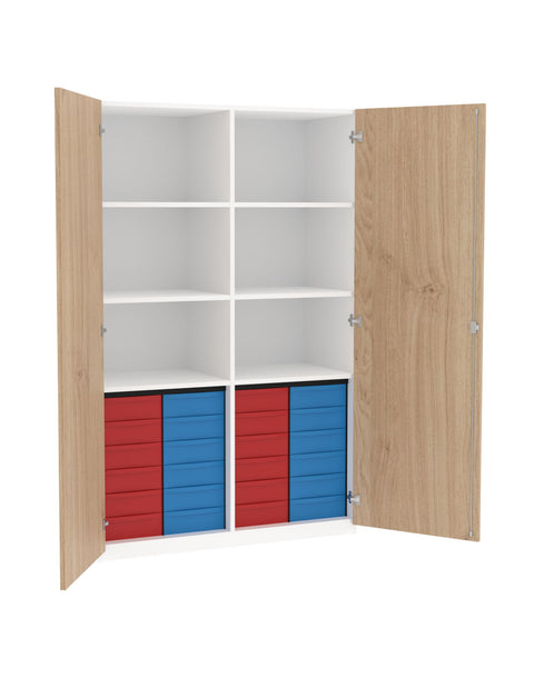 Materialmittelwandschrank 4x6S - Höhe 190cm