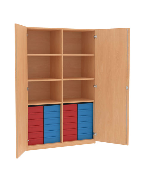 Materialmittelwandschrank 4x6S - Höhe 190cm