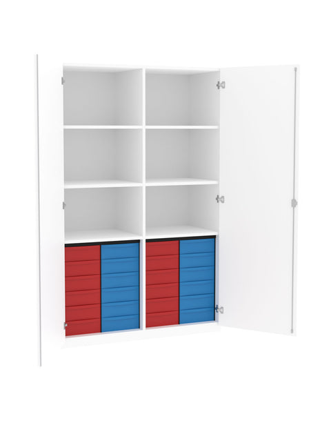 Materialmittelwandschrank 4x6S - Höhe 190cm