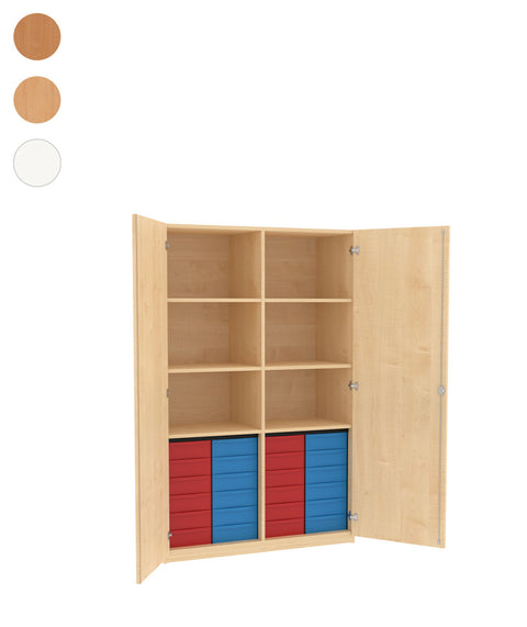 Materialmittelwandschrank 4x6S - Höhe 190cm