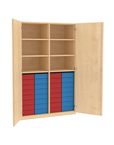 Materialmittelwandschrank 4x8S - Höhe 190cm