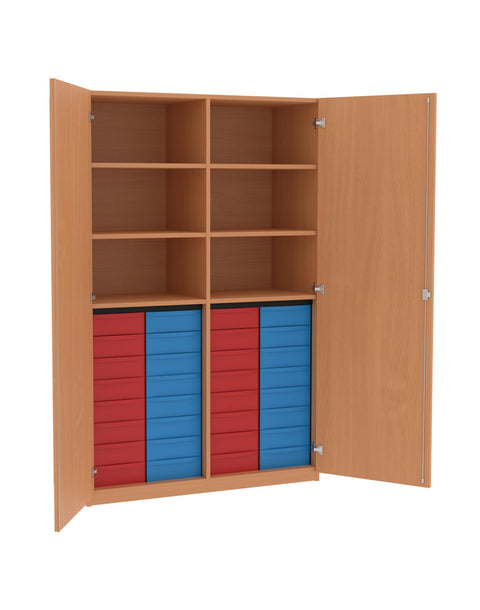 Materialmittelwandschrank 4x8S - Höhe 190cm