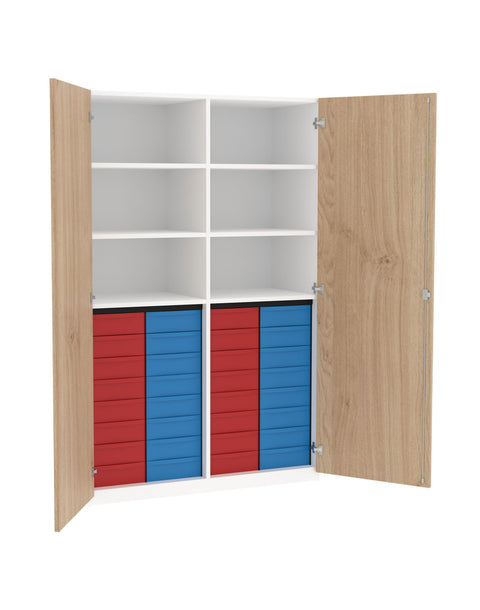 Materialmittelwandschrank 4x8S - Höhe 190cm