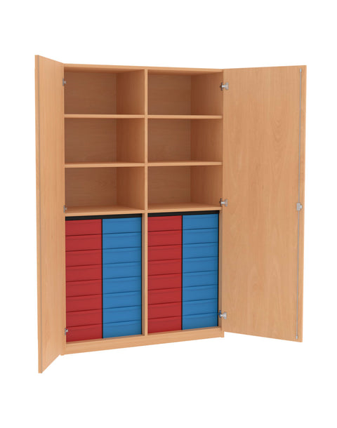Materialmittelwandschrank 4x8S - Höhe 190cm