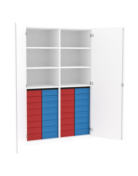 Materialmittelwandschrank 4x8S - Höhe 190cm