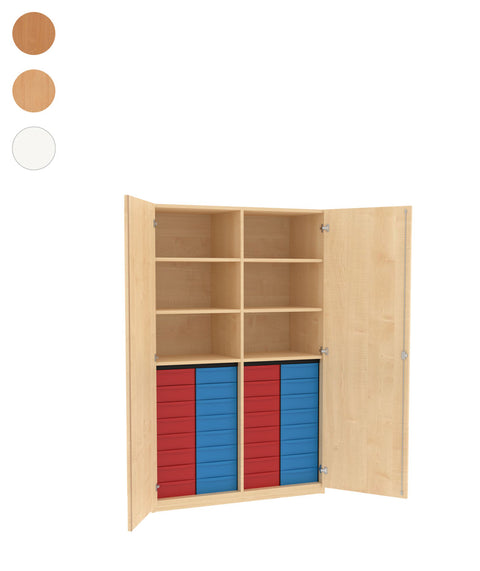 Materialmittelwandschrank 4x8S - Höhe 190cm