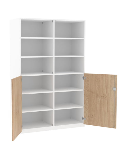 Materialmittelwandschrank mit Halbtüren - Höhe 190cm