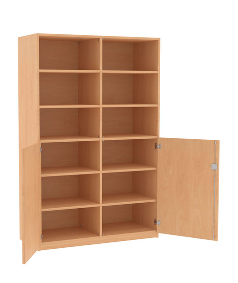 Materialmittelwandschrank mit Halbtüren - Höhe 190cm