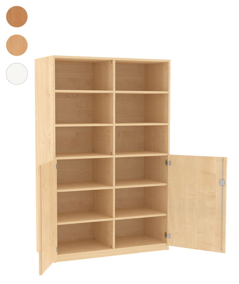 Materialmittelwandschrank mit Halbtüren - Höhe 190cm