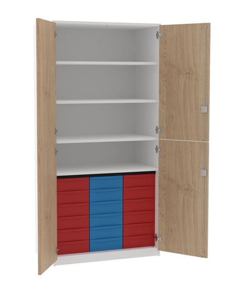 Materialschrank 3x6S mit Doppeltür - Höhe 190cm