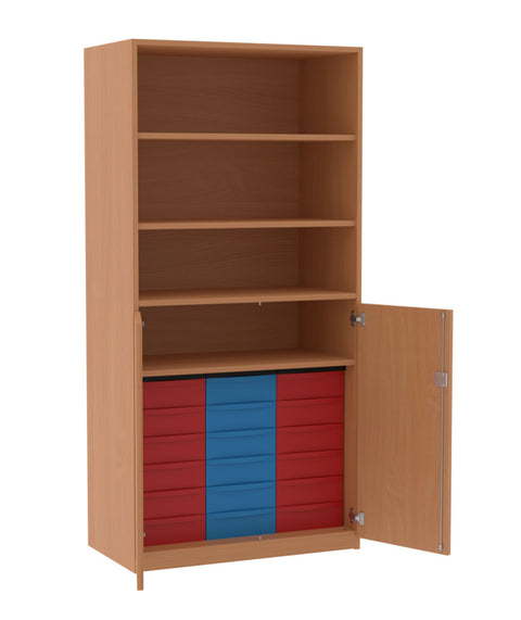 Materialschrank mit Halbtüren 3x6S - Höhe 190cm