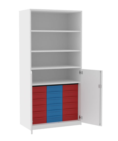 Materialschrank mit Halbtüren 3x6S - Höhe 190cm