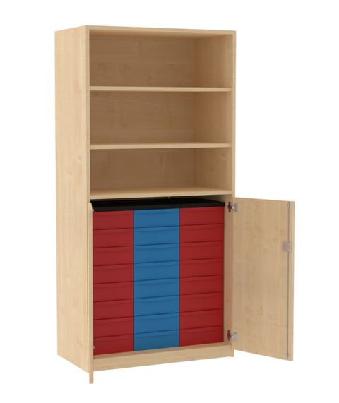 Materialschrank mit Halbtüren 3x8S - Höhe 190cm