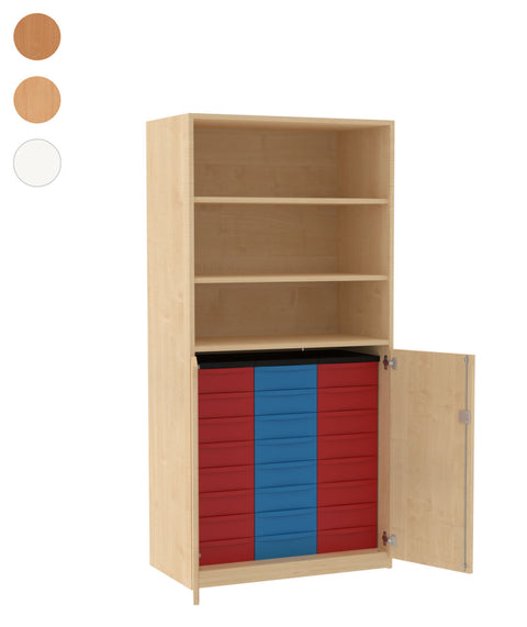 Materialschrank mit Halbtüren 3x8S - Höhe 190cm