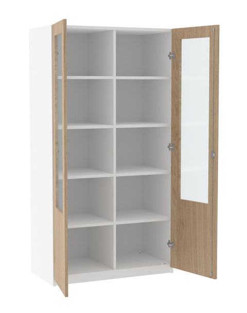 Mittelwandschrank mit Glasausschnitt - Höhe 190cm